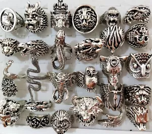 Großhandel 20 Stck. Übertriebenes wildes Tier Biker Rock Ring Mann Cooler Schmuck - Bild 1 von 12