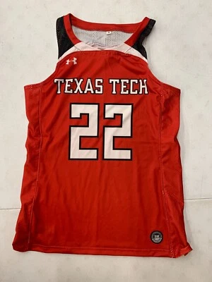 Under Armour Texas Tech Chaos Plus 赛车篮球球衣女式 S 红色 UJKJPRW — 第 1/4 张图片