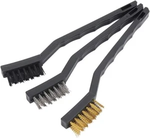 3x Drahtbürsten Reinigungsbürsten Set - Kupfer Eisen Nylon 3D-Druck Modellbau - Bild 1 von 4