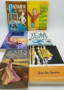 6 Puffin Chapter Books Tom Sawyer Danny the Champion of the World Sonlight - Picture 1 of 7