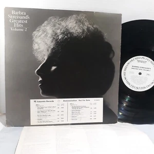 Barbra Streisand's Greatest Hits Vol.2 1978 White Label PROMO FC 35679 EX Lp - Picture 1 of 9