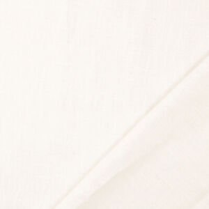 White 100% Washed Linen Fabric Curtain Cushion Breathable Dress Material