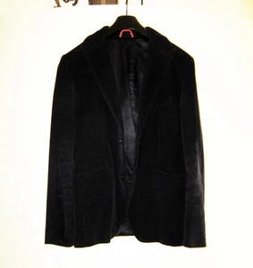 Giacca "Blazer cotone 100% effetto velluto nero, taglia 48". - Foto 1 di 13