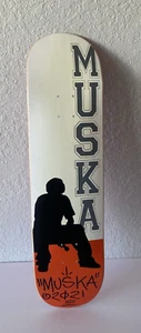 SIGNED Chad Muska ORANGE Silhouette "MU$KA SKATEBOARDS" 8.25 Deck Paul Schmitt - Picture 1 of 13
