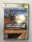 Tony Hawk's Pro Skater 4 Platinum Hits Complete W/ Manual (Microsoft Xbox, 2003)