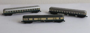 Lima Konvolut Wagen - 3 Stück - DB Personen ozenblau/ beige - Spur N - Picture 1 of 7