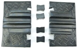 2x Endstücke für 2 Kanal PKW / LKW Kabelbrücke Schlauchbrücke Überfahrschutz - Picture 1 of 9