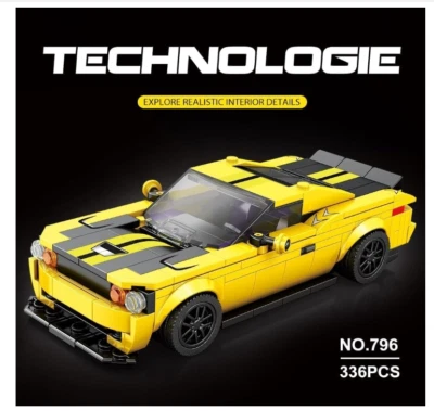 336PCS of 796 Dodge SRT Toy Car Building Blocks Set, Model Car Kit for Display - Image 1 of 4