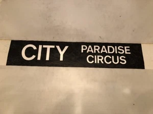 Quinton Upper Birmingham Bus Blind 1991 34"- City Paradise Circus - Picture 1 of 3