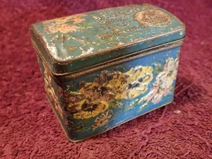 KLEINE ca 1900 ANTIKE BLAUE FARBE TEEDOSE DOSE KAISERREICH RUSSLAND RUSSLAND - Bild 1 von 6