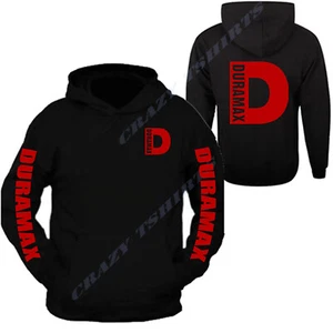 Duramax Rojo Big D Diseño Color Negro Sudadera con Capucha Sudadera - Imagen 1 de 2