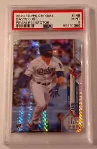 2020 Topps Chrome Gavin Lux Prism Refractor Rookie 148 PSA 9 MINT