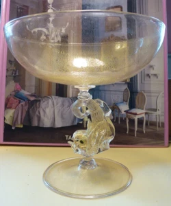 Antico Ciotola, Veneziano Murano-Schale, Salviati, Delfino, Oro Lustrini - Foto 1 di 10
