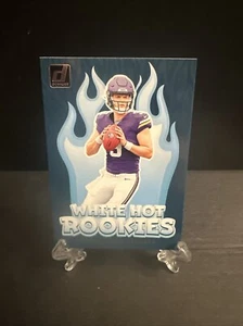 2024 Panini Donruss Vikings J.J. McCarthy White Hot Rookies Insert #WH1 - Foto 1 di 11