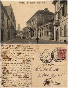 Vercelli, via Gioberti, palazzo Posta, viagg.1916 - Picture 1 of 1