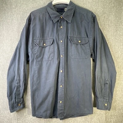 Route 66 Mens L. Navy Blue Long Sleeve 2 Pocket Button Up Shirt MS32 - Image 1 of 4