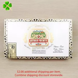 Caja de cigarros de madera Arturo Fuente Chateau Fuente Cubano Belicoso 11" x 6,25" x 2,25" - Imagen 1 de 12