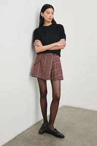 RAILS NWT $178 Adriana Mini Crimson Check Wrap Skirt Kilt Size 8 - Picture 1 of 5