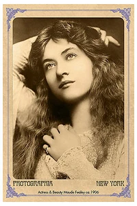 MAUDE FEALY Silent Film Actress Vintage Photo A+ Reprint Cabinet Card CDV - Picture 1 of 1