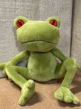Jellycat Tad Tree Frog Green Red Eye Stuffed Animal Plush 8"