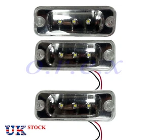 3x 24V Cab Front Marker LED Lights White (3 LEDs) for DAF XF-CF-LF MERCEDES - Picture 1 of 3