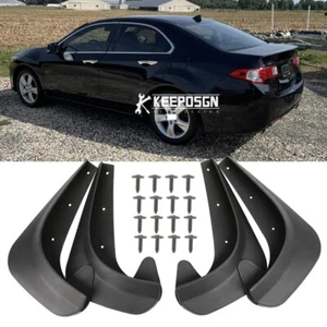 Front + Rear Splash Guards Mud Flaps Mud Flaps Mudguard For Acura TSX 2009-2014 - Picture 1 of 12