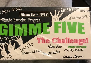 SEALED VINTAGE GIMME FIVE GAME Marked FIRST EDITION 0184/2000 Signed -read Des - Picture 1 of 5