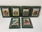 Set Of 6 Vintage Garden CARD SEED CO Packet Wooden Wall Decor 6.25”x5”