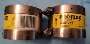 Proflex Flexible Coupling 2" Cast Iron Plastic and Steel to 2" Copper # 3001-22 - Picture 1 of 2
