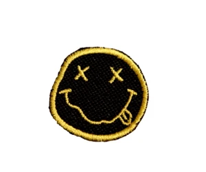 Nirvana Patch Iron on Embroidered Band Patch Smiley Face Logo - Picture 1 of 2