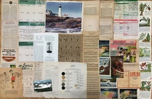 Lote de 40 páginas de libro mixto de colección papel efímero ~ diario basura * libro de recortes * artesanía - Imagen 1 de 8