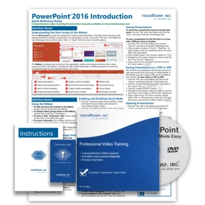 MICROSOFT POWERPOINT 2016 DELUXE Training Tutorial Course Quick Reference Guide - Picture 1 of 4