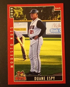 2009 Modesto Nuts Duane Espy #11 Coach 