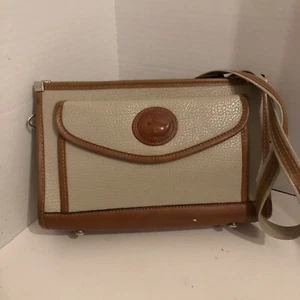 Dooney And Bourke Allwetter Leder braun hellbraun Handtasche Riemen bitte lesen - Bild 1 von 14