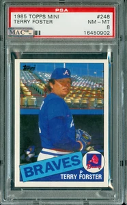 1985 Topps Mini # 248 Terry Foter PSA 8 MAC SPOTLESS 100 MADE * - Bild 1 von 6