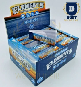 ELEMENTS Premium Perforated Roach Smoking Booklets Rolling Paper Filter Tips - Picture 1 of 13