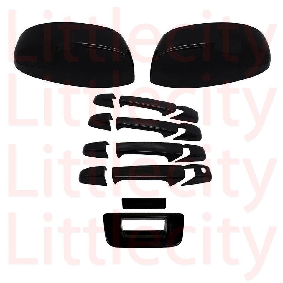 PARA 07-10 2011 12 13 SILVERADO/Sierra 4 PUERTAS MANIJA + ESPEJO + PORTÓN TRASERO CUBIERTA NEGRA Foto 1 de 1