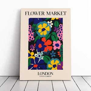 London Flower Market 6 Ausstellung Leinwand Wandbild Kunstdruck gerahmtes Bild Deko - Bild 1 von 5