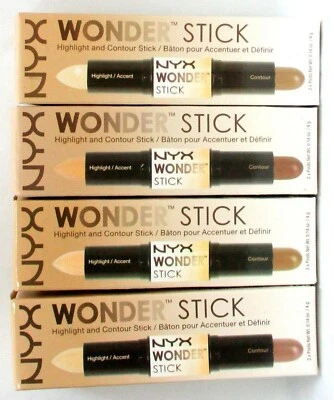 NYX COSMETICS WONDER STICK HIGHLIGHT AND CONTOUR STICK 2x POIDS 0.14oz/4g CHOOSE - Image 1 of 4