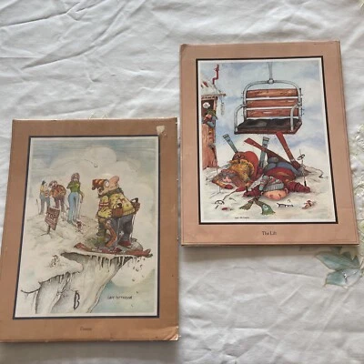 BUNDLE Vintage Gary Patterson Prints: “The Lift” And “Freeze” Foto 1 de 4