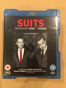 SUITS Season 1-3 Blu Ray (ALL EPISODES, UK IMPORT, REGION FREE) *SHIPS FROM USA* - Picture 1 of 5