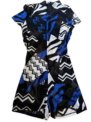 Moda Nova Mixed Desires Pantalones Cortos de Malla Mameluco Grande Elastizado Sexy Transparente Bodycon Foto 1 de 4