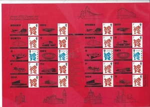 GREAT BRITAIN 2012 LONDON OLYMPIC and PARALYMPIC GAMES STAMPS SMILERS SHEET - Picture 1 of 1
