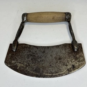 Vintage Lebensmittel Zerkleinerer Fleischwolf Holzgriff Küchenwerkzeug - Bild 1 von 10