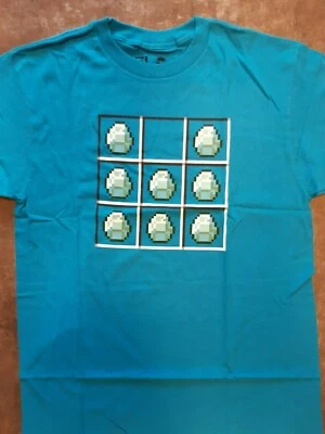 JINX Official Minecraft Diamond Crafting T-Shirt Size ADULT Medium NEW - Image 1 of 3