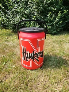 Vtg Nebraska Huskers 90s Large Heavy Duty Hard Shell Can Cooler 20.5"×11" - Picture 1 of 11