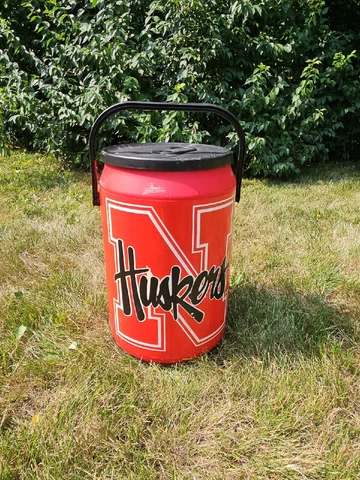 Vtg Nebraska Huskers 90s Large Heavy Duty Hard Shell Can Cooler 20.5"×11" Cover