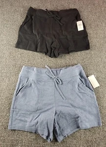 32 Degrees Cool Shorts Drawstring 2 Pair Indigo Blue Black Size XS X Small - Picture 1 of 8