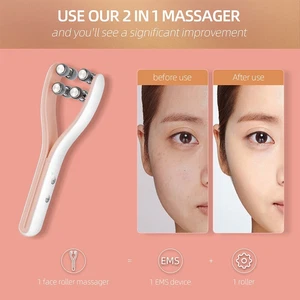 Electric V Face Massage Roller EMS RF Facial Neck Lifting Body Shaping Massager - Picture 1 of 10