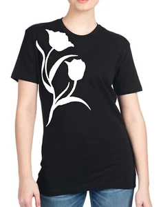 T-Shirt Tulpe Intarsia Pixel Unisex schwarz - Bild 1 von 6